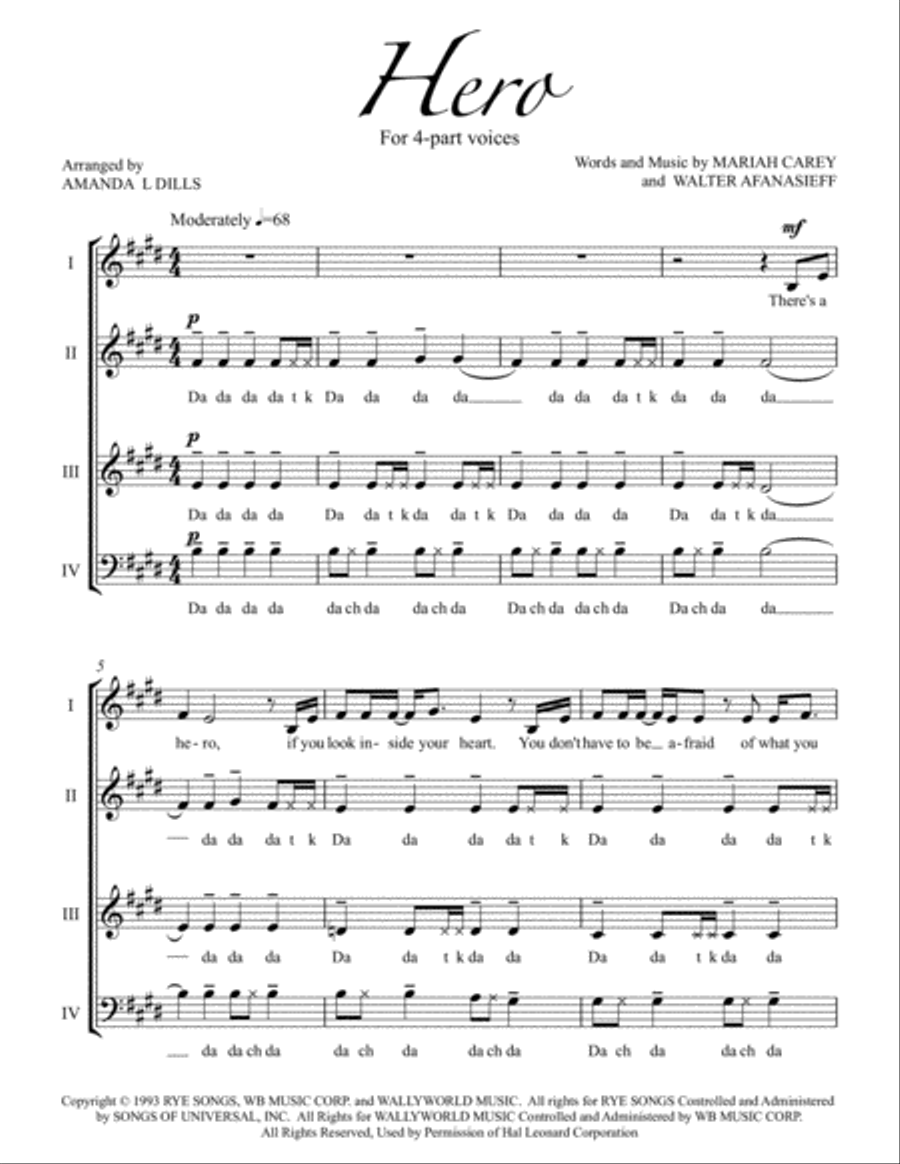 Hero 4-Part scores gallery preview page 1