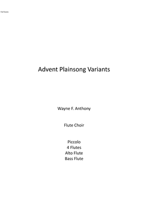 Advent Plainsong Variants