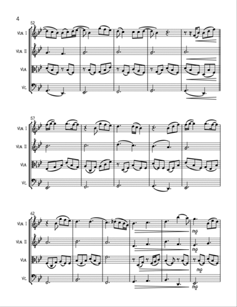You Are The Reason String Quartet scores gallery preview page 4