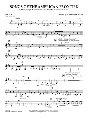 Songs Of The American Frontier - Violin 3 (Viola Treble Clef)