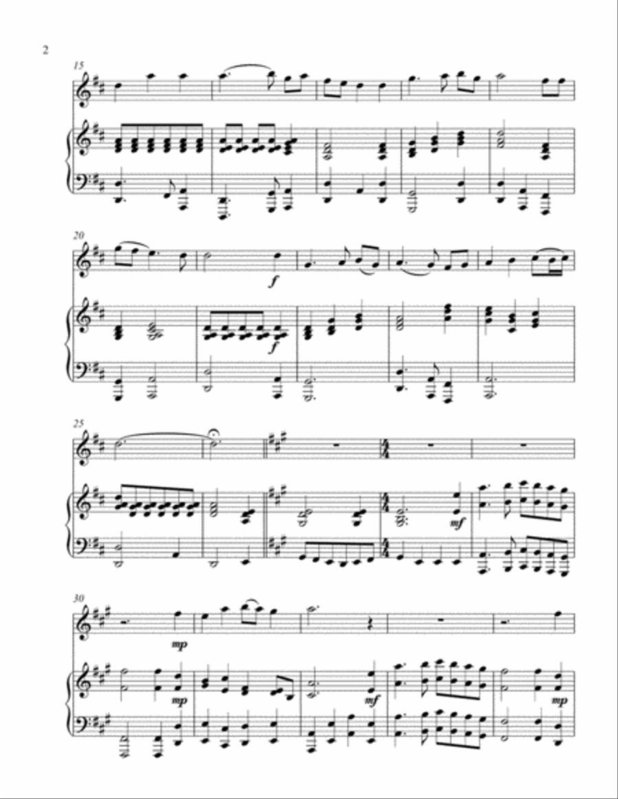 Thankful Songs of Praise (treble C instrument solo) Piano scores gallery preview page 3