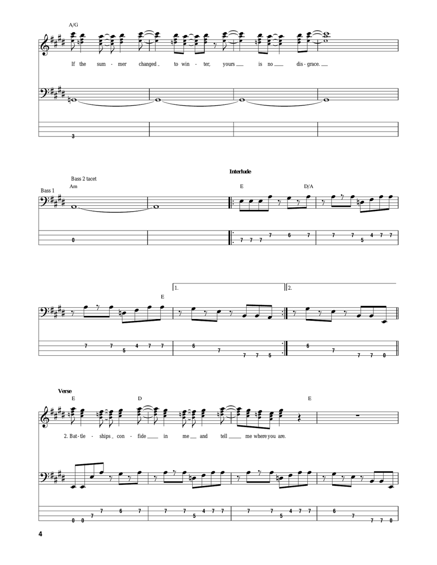 Yours Is No Disgrace Yours Is No Disgrace Acoustic Guitar scores gallery preview page 4