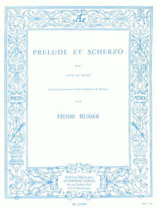 Book cover for Prelude And Scherzo, For Flute And Piano
