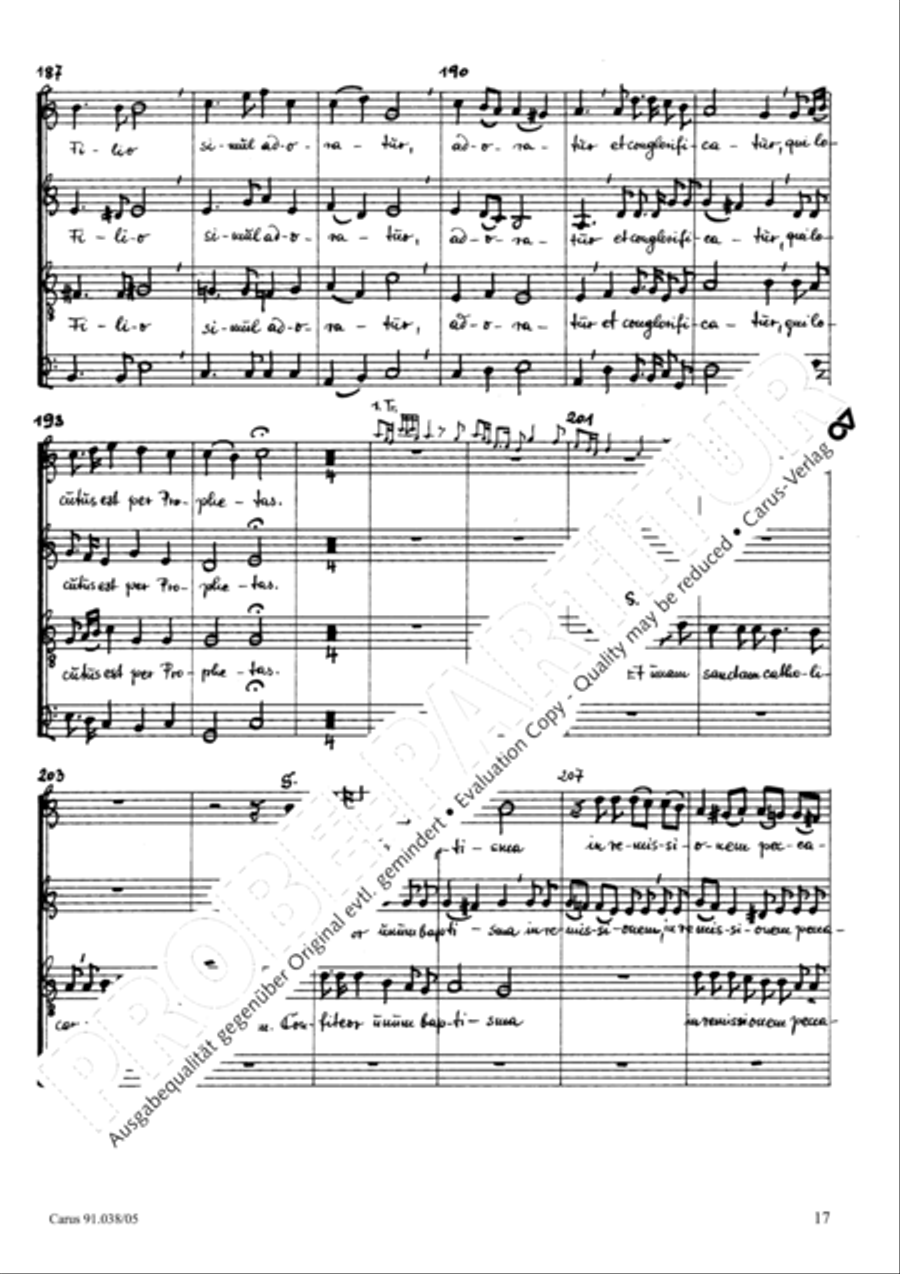 Missa Salvatoris 4-Part scores gallery preview page 18