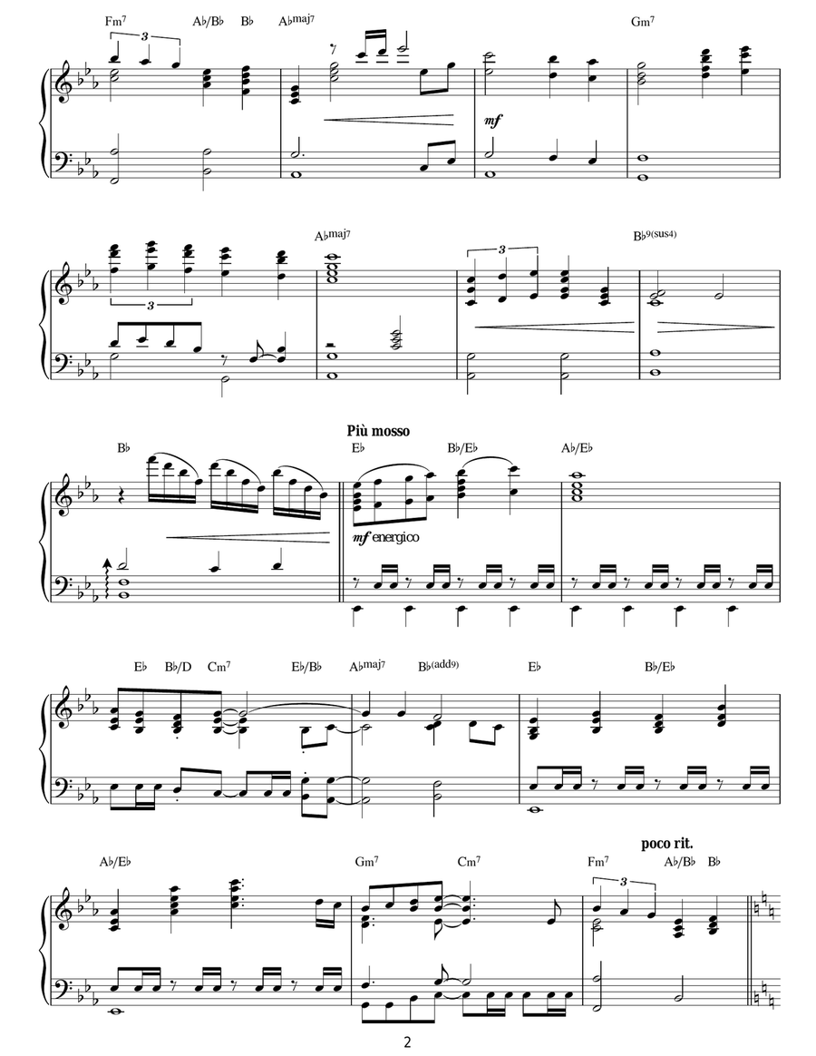 Peggy's Theme Piano Solo scores gallery preview page 2