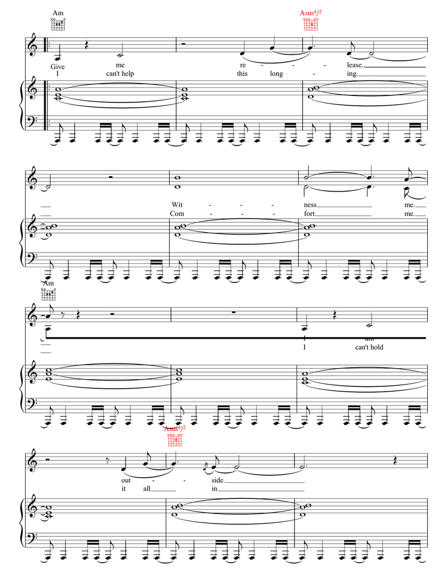 Silence Piano, Vocal, Guitar scores gallery preview page 2