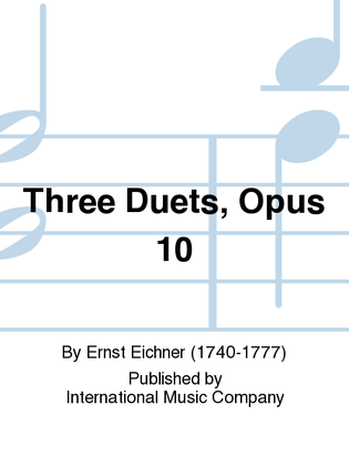 Book cover for Three Duets, Opus 10