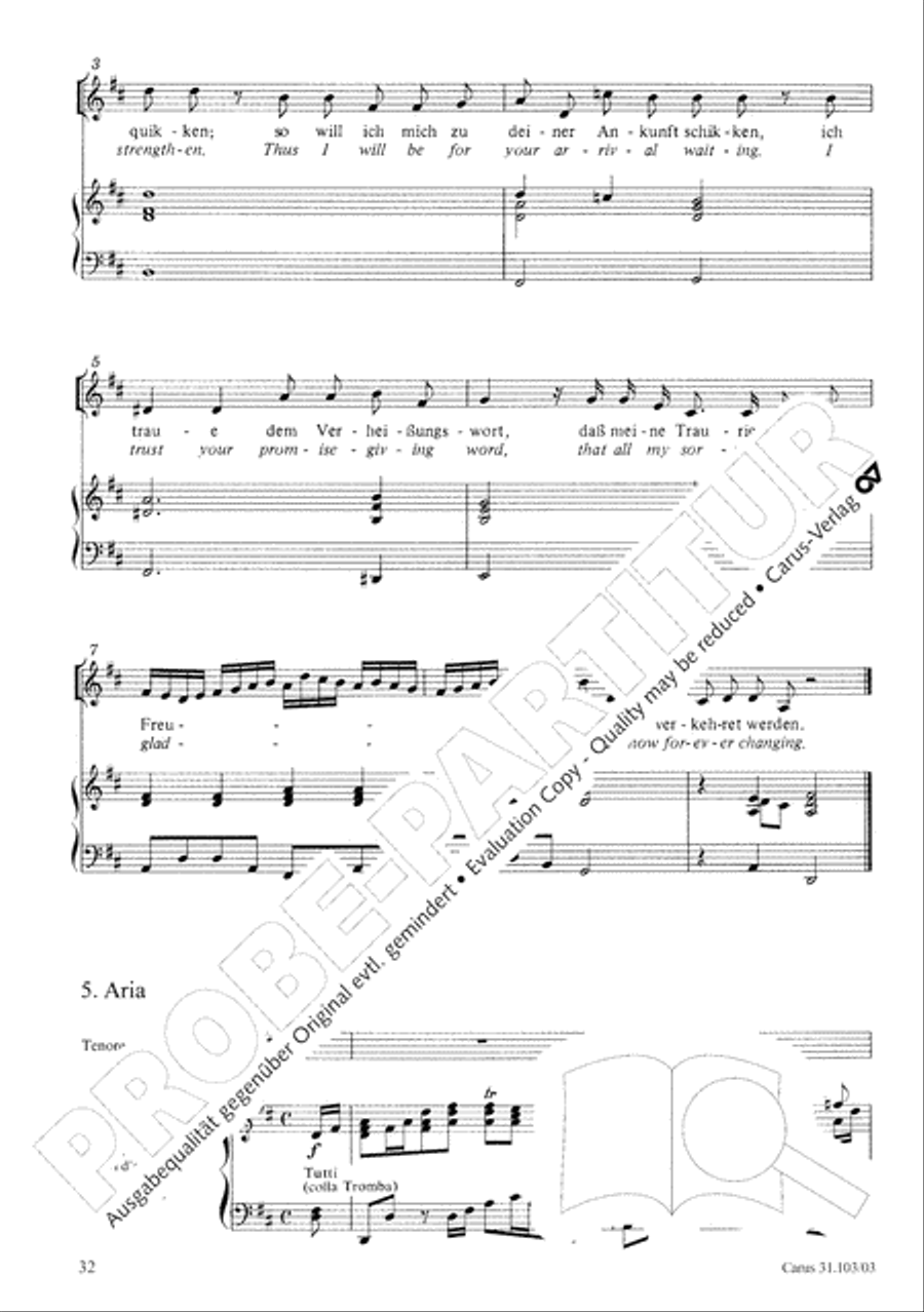 You shall be weeping and crying (Ihr werdet weinen und heulen) 4-Part scores gallery preview page 33