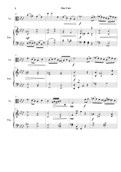 Our Cats: A Suite of 6 pieces: for viola and piano image number null