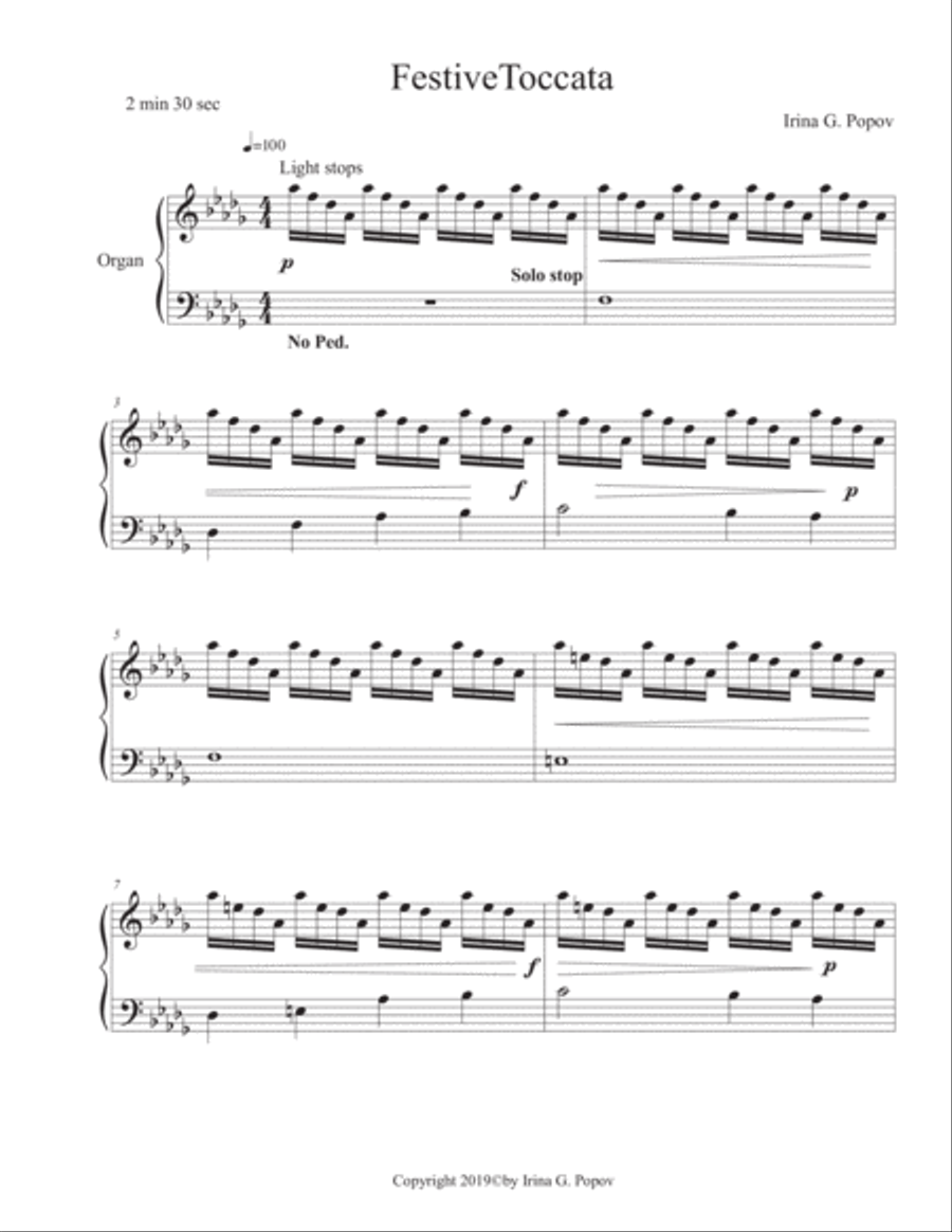Festive Toccata Organ Solo scores gallery preview page 2