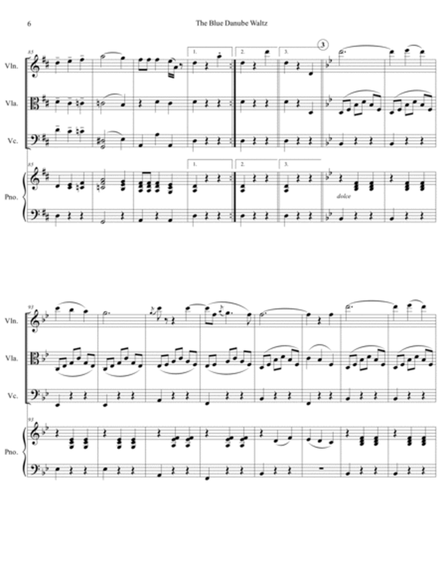 Johann Strauss II - The Blue Danube Waltz arr. for piano quartet