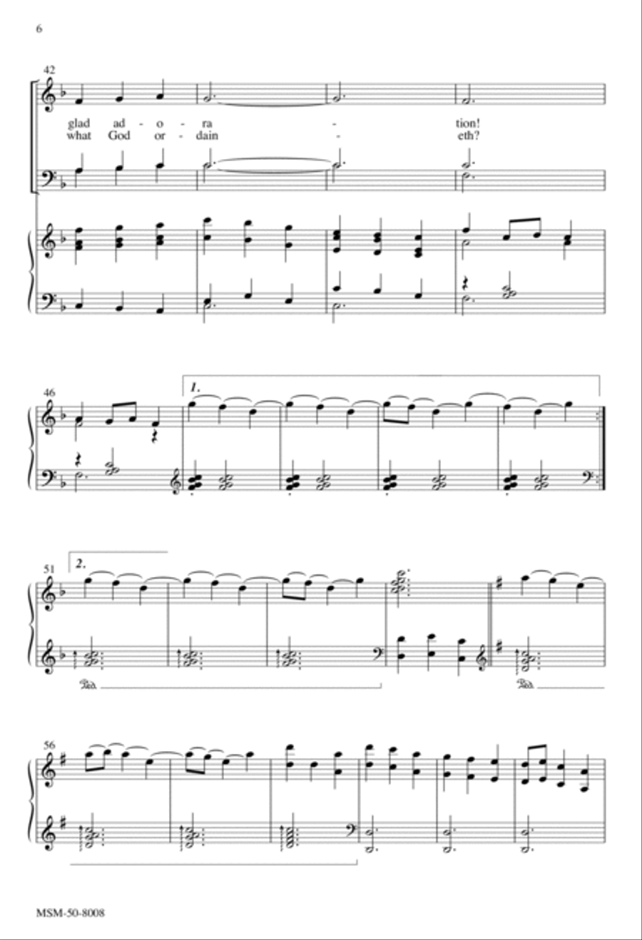 Praise to the Lord, the Almighty 4-Part scores gallery preview page 5