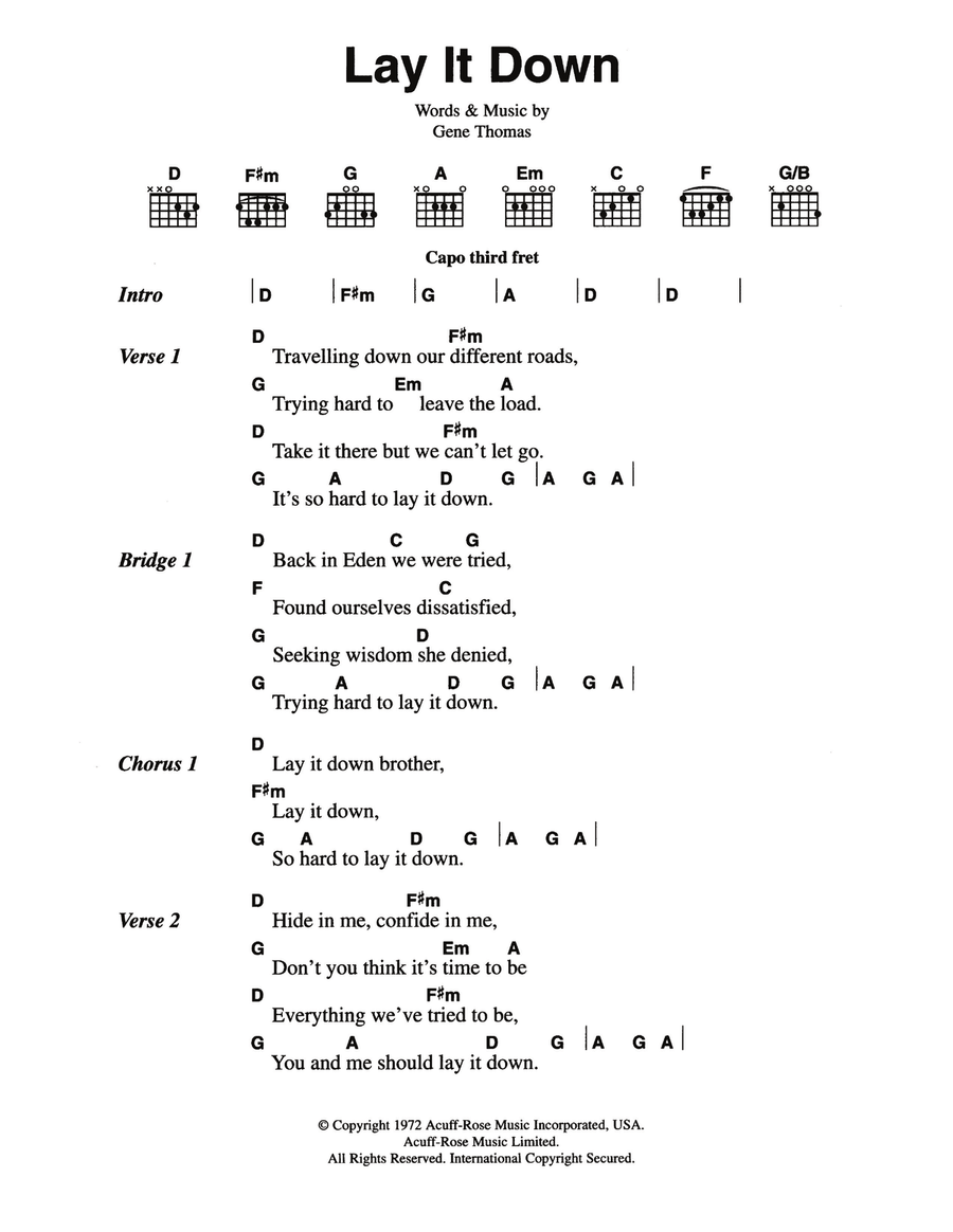 Lay It Down Acoustic Guitar scores gallery preview page 1