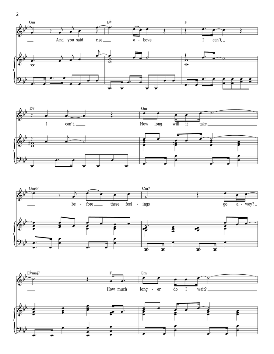 Rise Above 1 Rise Above 1 Piano, Vocal scores gallery preview page 2