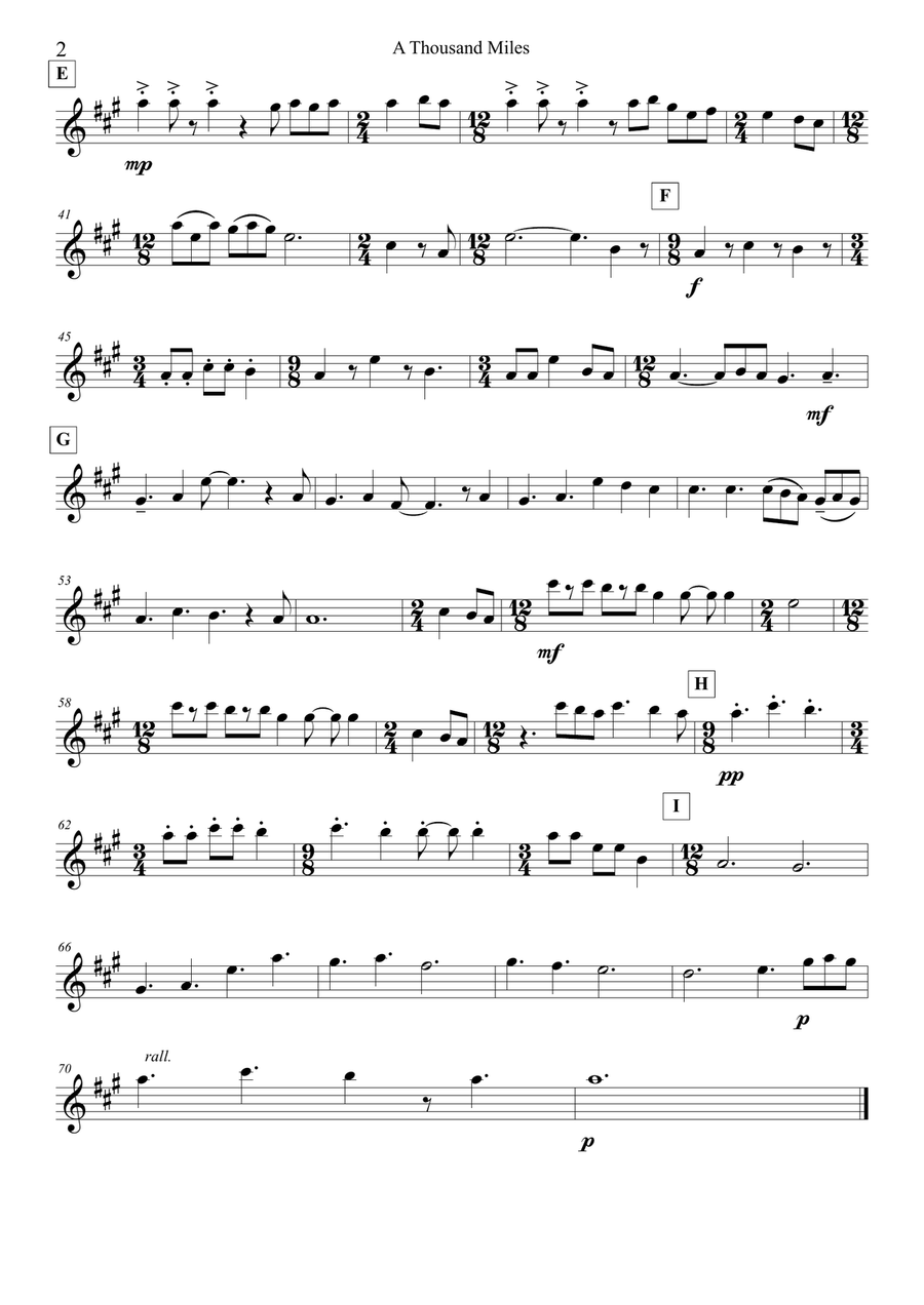 A Thousand Miles String Quartet scores gallery preview page 3