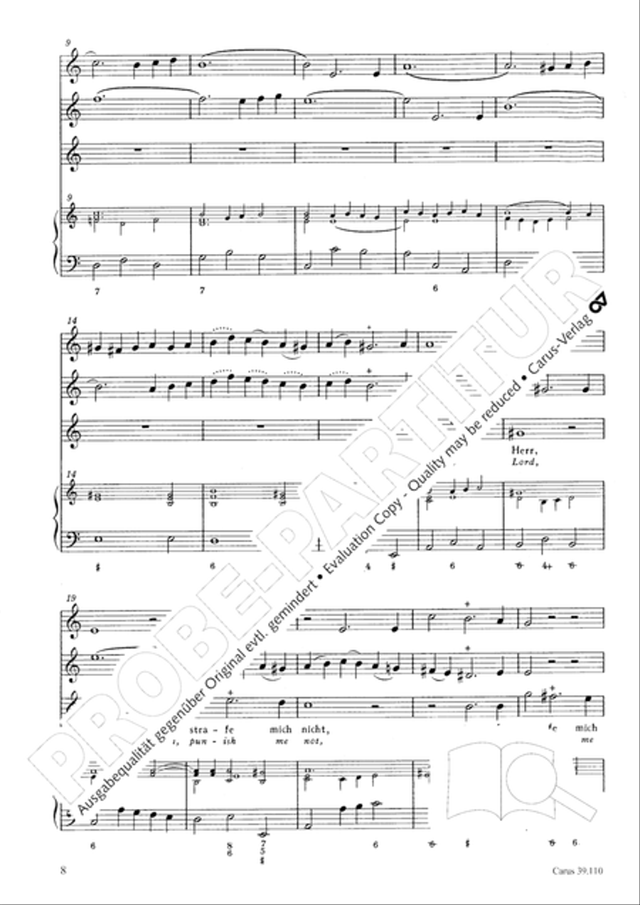 O Lord, punish me not (Ach Herr, strafe mich nicht) Tenor Voice scores gallery preview page 9