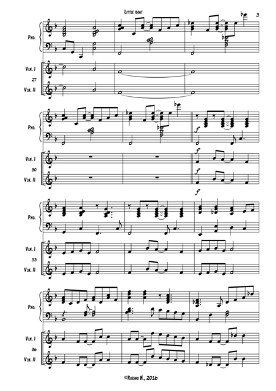 Little Boat (Children's Series) String Duet scores gallery preview page 4