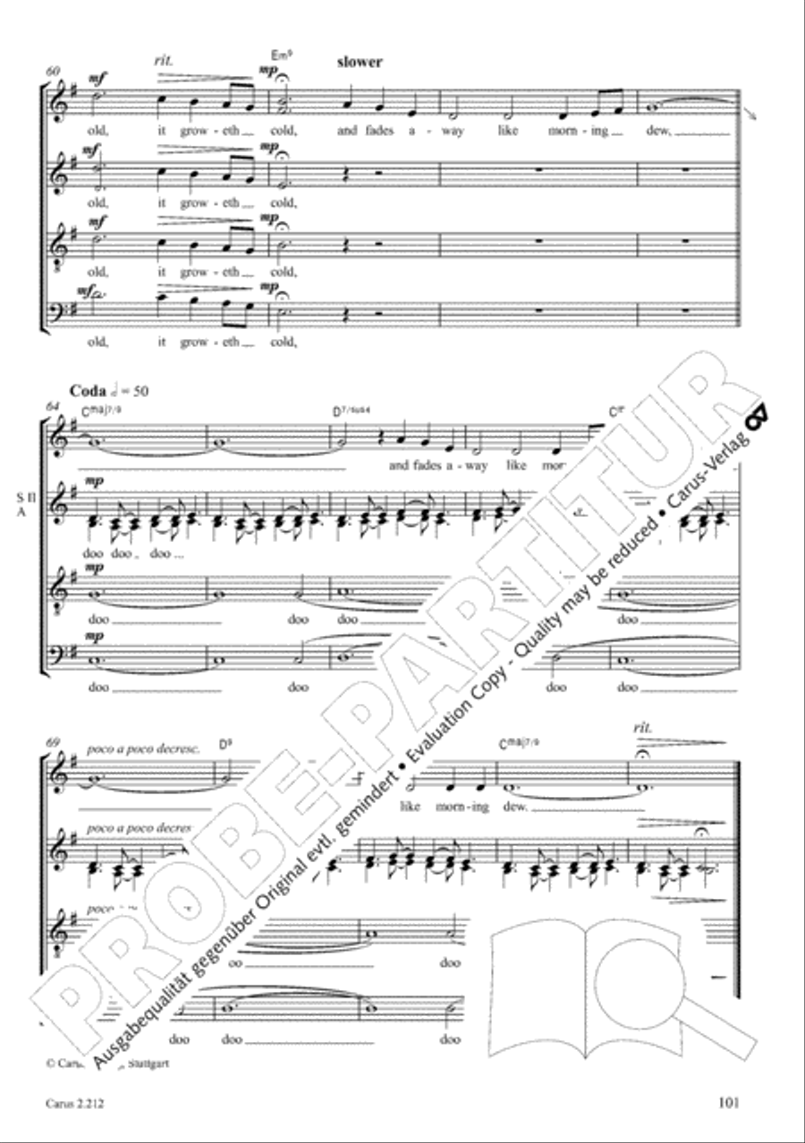 Love songs. Choral collection with CD 4-Part scores gallery preview page 86