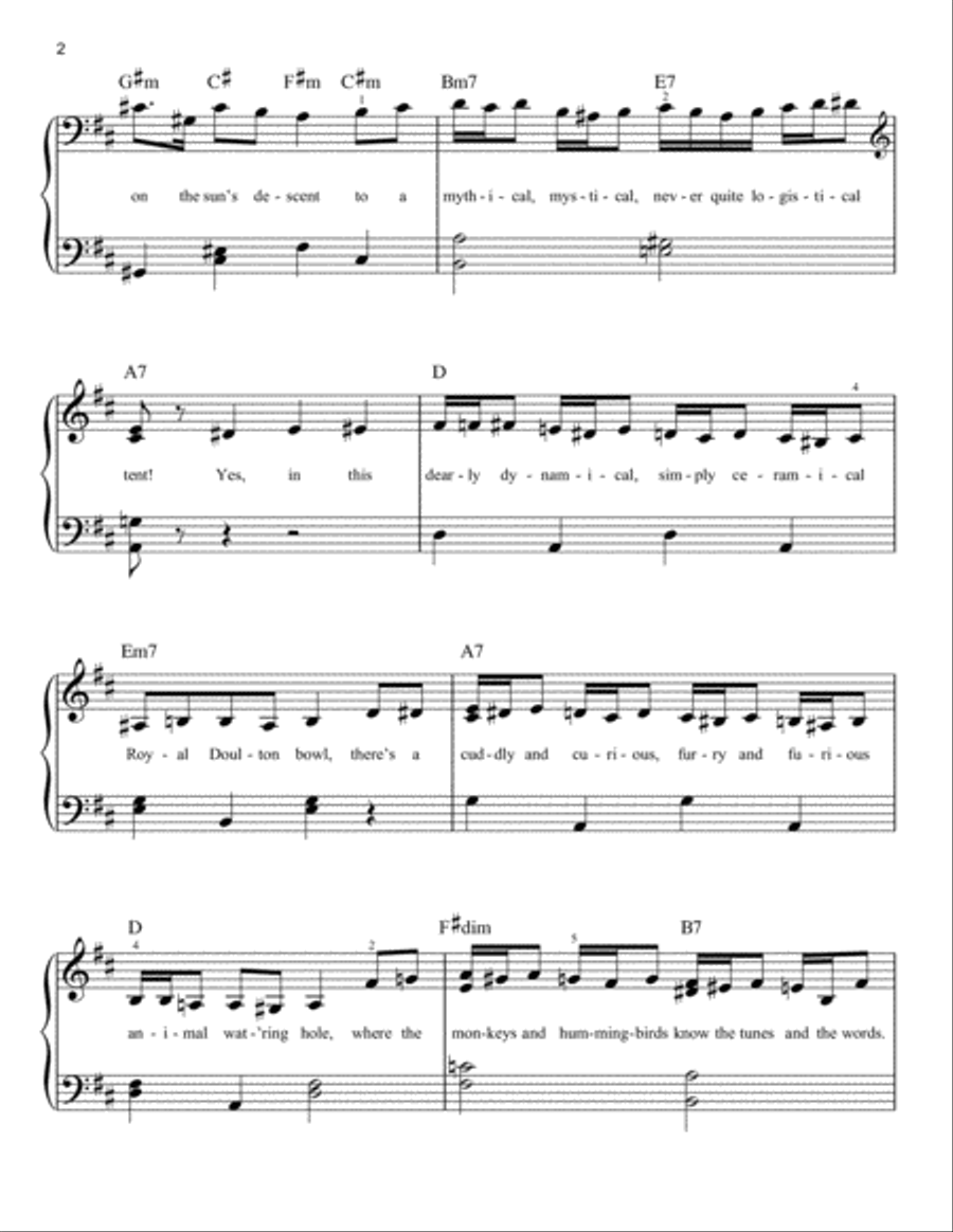 The Royal Doulton Music Hall (from Mary Poppins Returns) Easy Piano scores gallery preview page 2