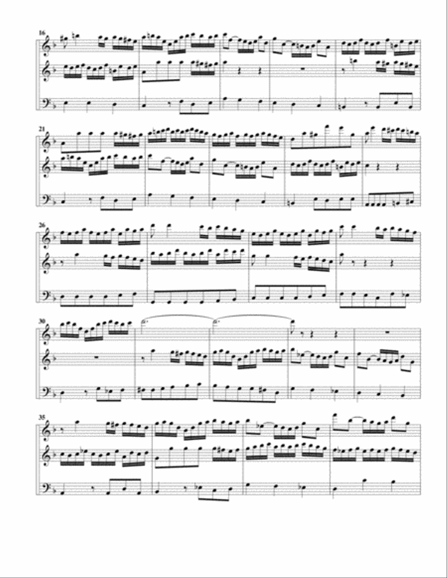 Trio sonata for organ, no.4, BWV 528 (arrangement for 3 recorders) Recorder scores gallery preview page 2