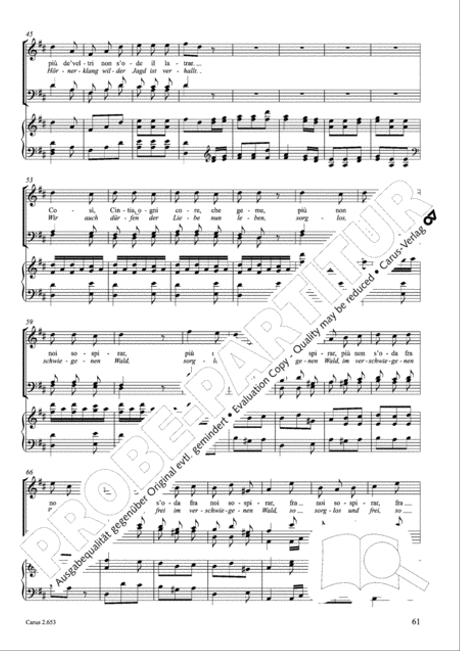 Choral collection Great Opera Choruses - Mozart * Haydn (choir & piano) Choir scores gallery preview page 72