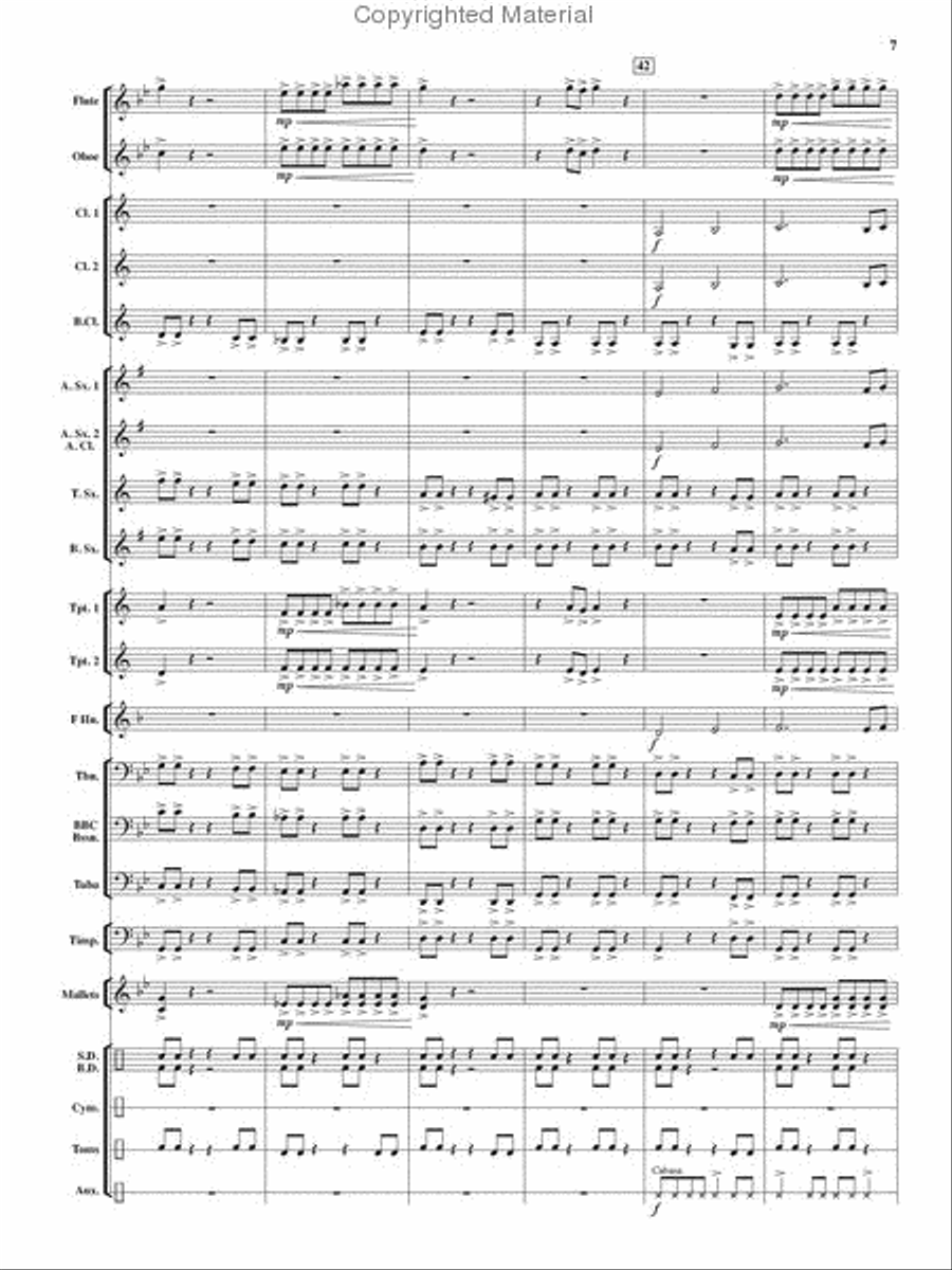 Renegade Dances Renegade Dances Concert Band scores gallery preview page 7