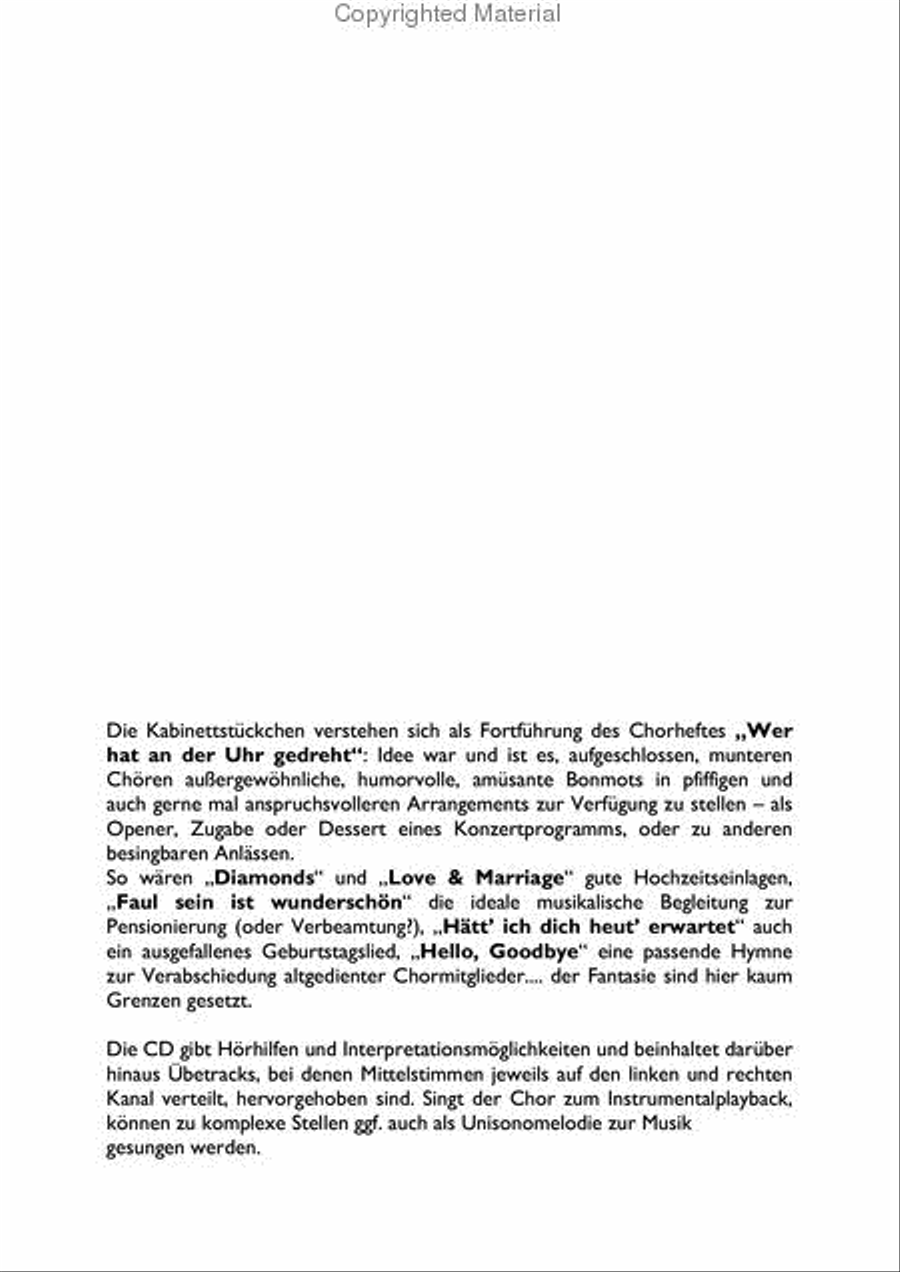 Kabinettstuckchen Kabinettstuckchen A Cappella scores gallery preview page 3