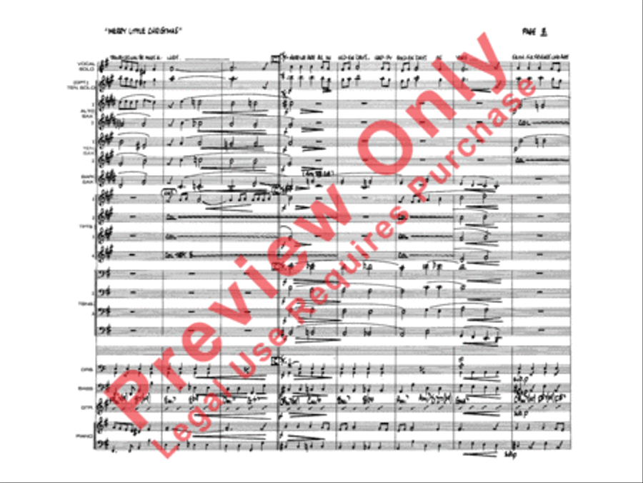 Have Yourself a Merry Little Christmas Jazz Ensemble scores gallery preview page 6