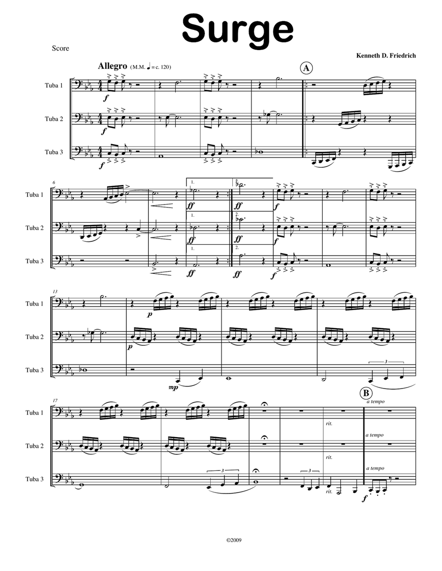 Surge Surge Brass Ensemble scores gallery preview page 1