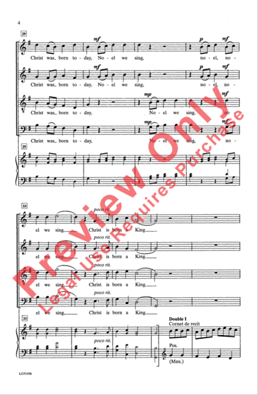 Noel We Sing Noel We Sing 4-Part scores gallery preview page 4
