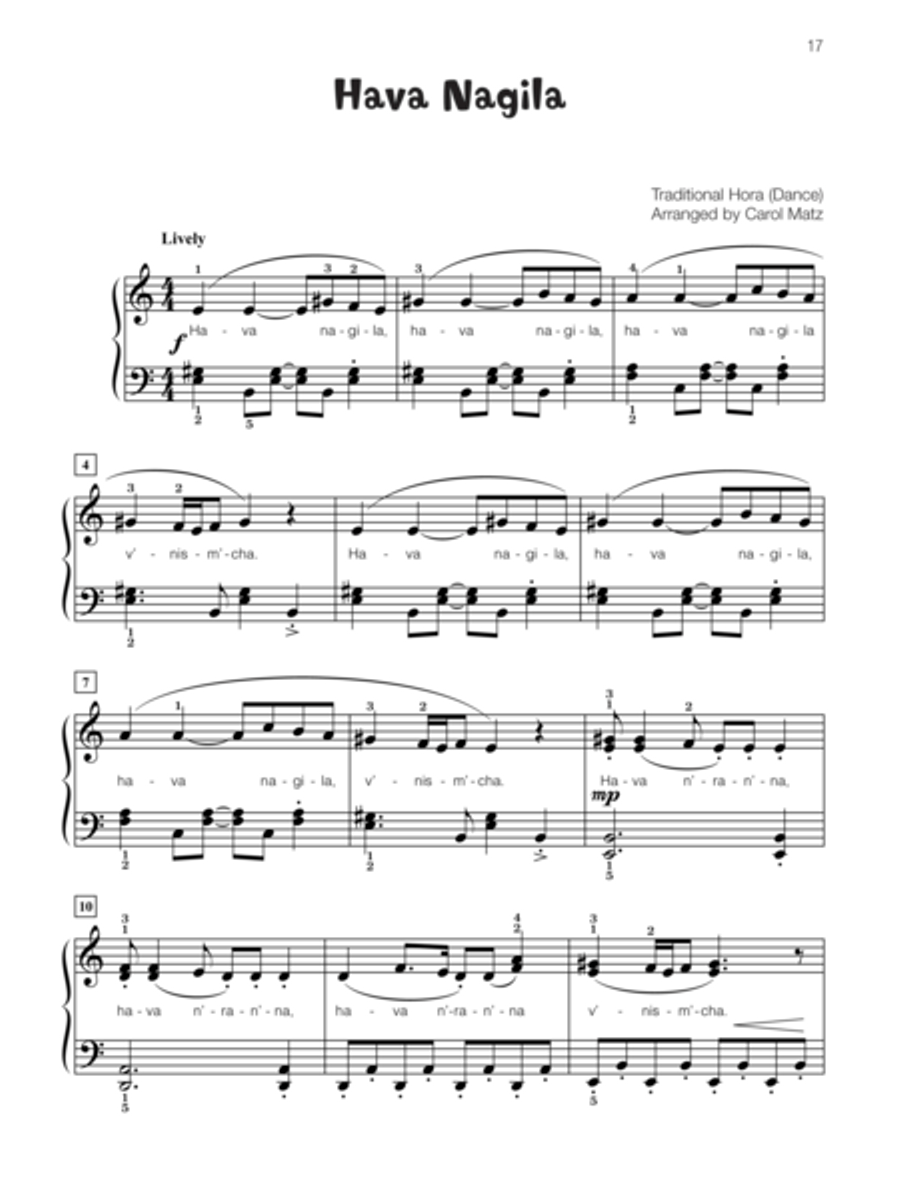 Famous & Fun Jewish Songs, Book 5 Piano Method scores gallery preview page 5