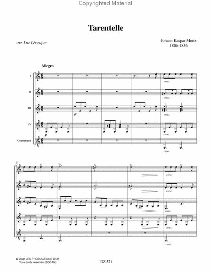Tarentelle Guitar Ensemble scores gallery preview page 2