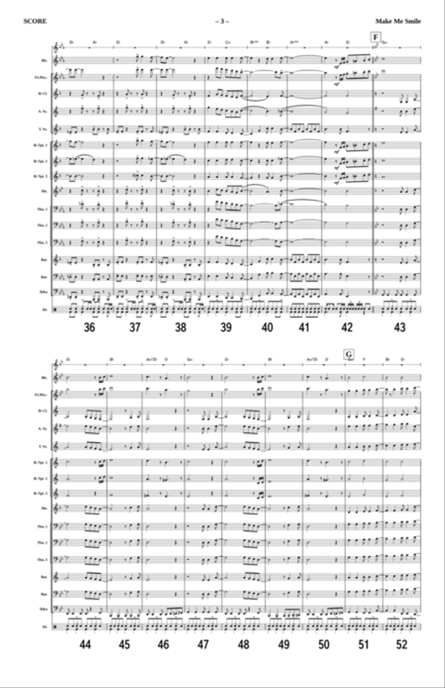 Make Me Smile Marching Band scores gallery preview page 3