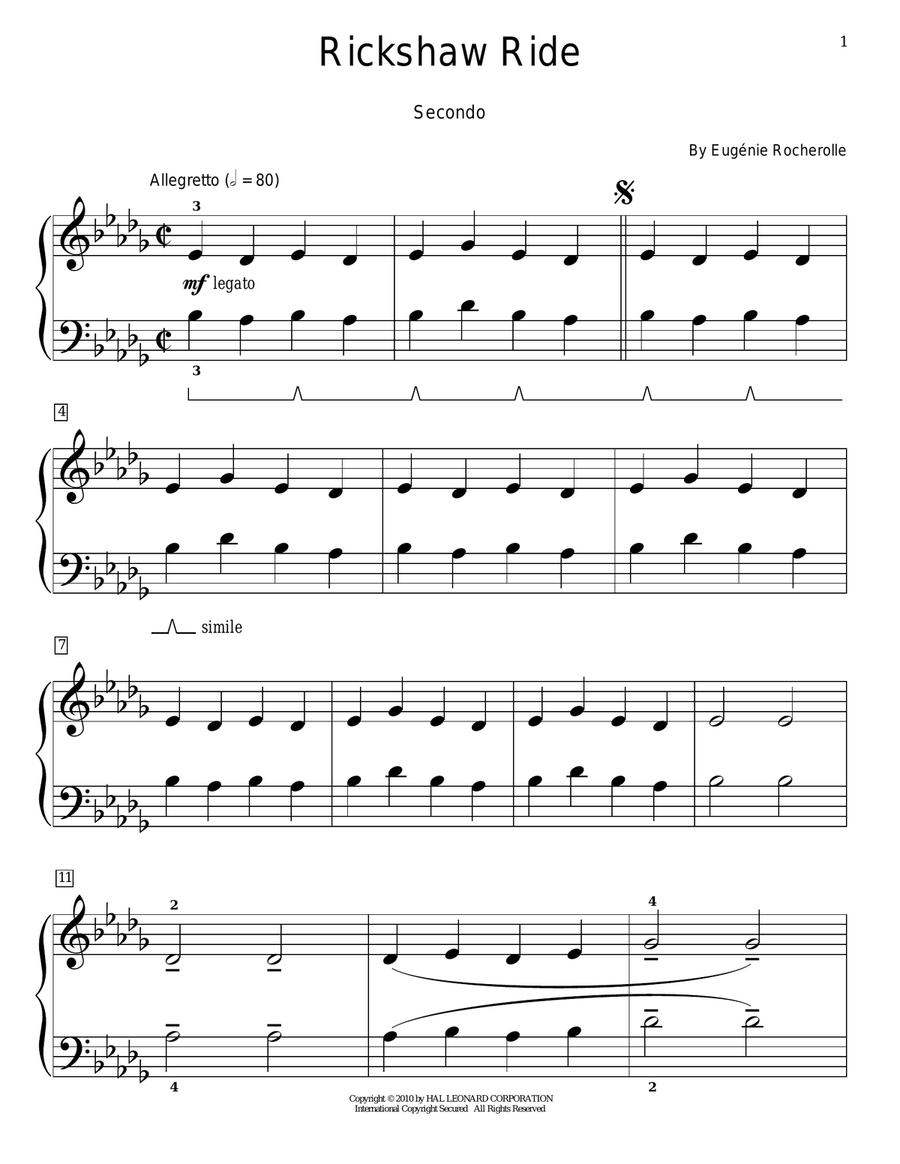 Rickshaw Ride Rickshaw Ride Piano Duet scores gallery preview page 1