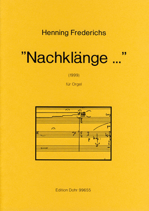 Book cover for Nachklänge ... für Orgel (1999)