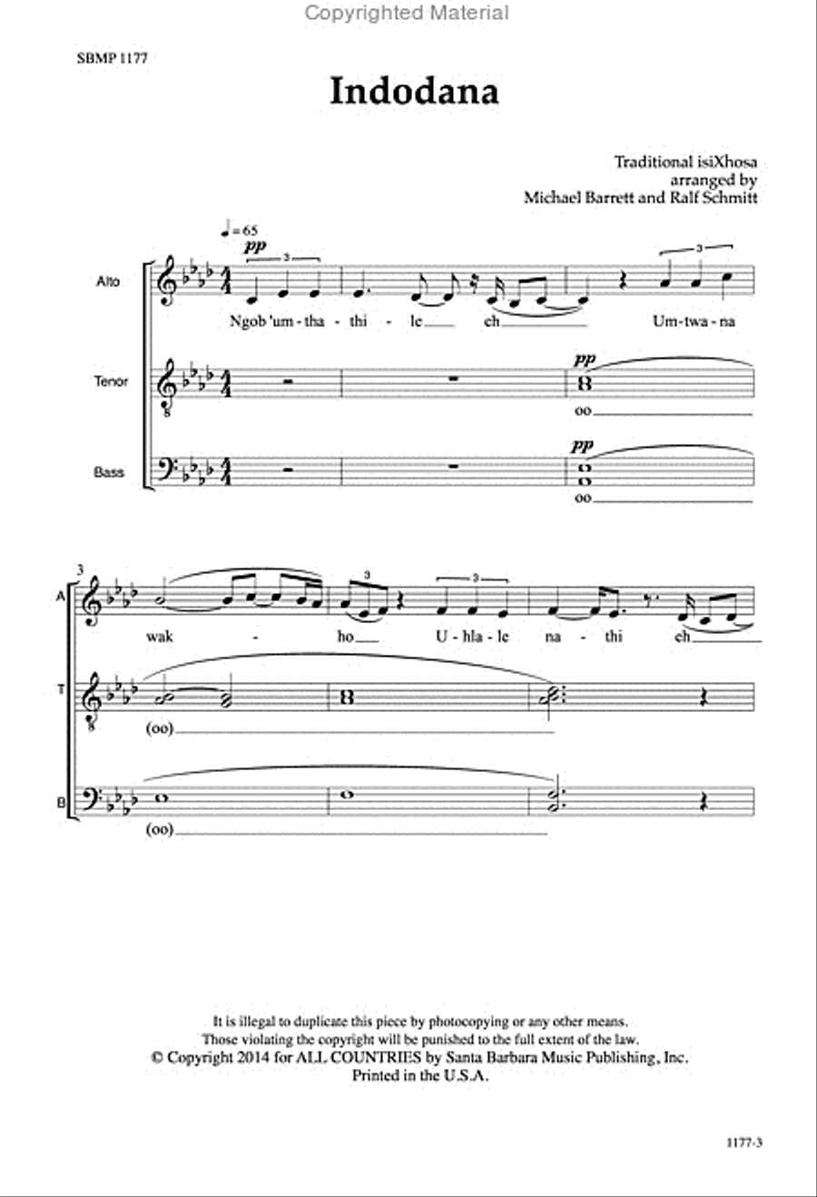 Indodana - SATB divisi Octavo Divisi scores gallery preview page 3