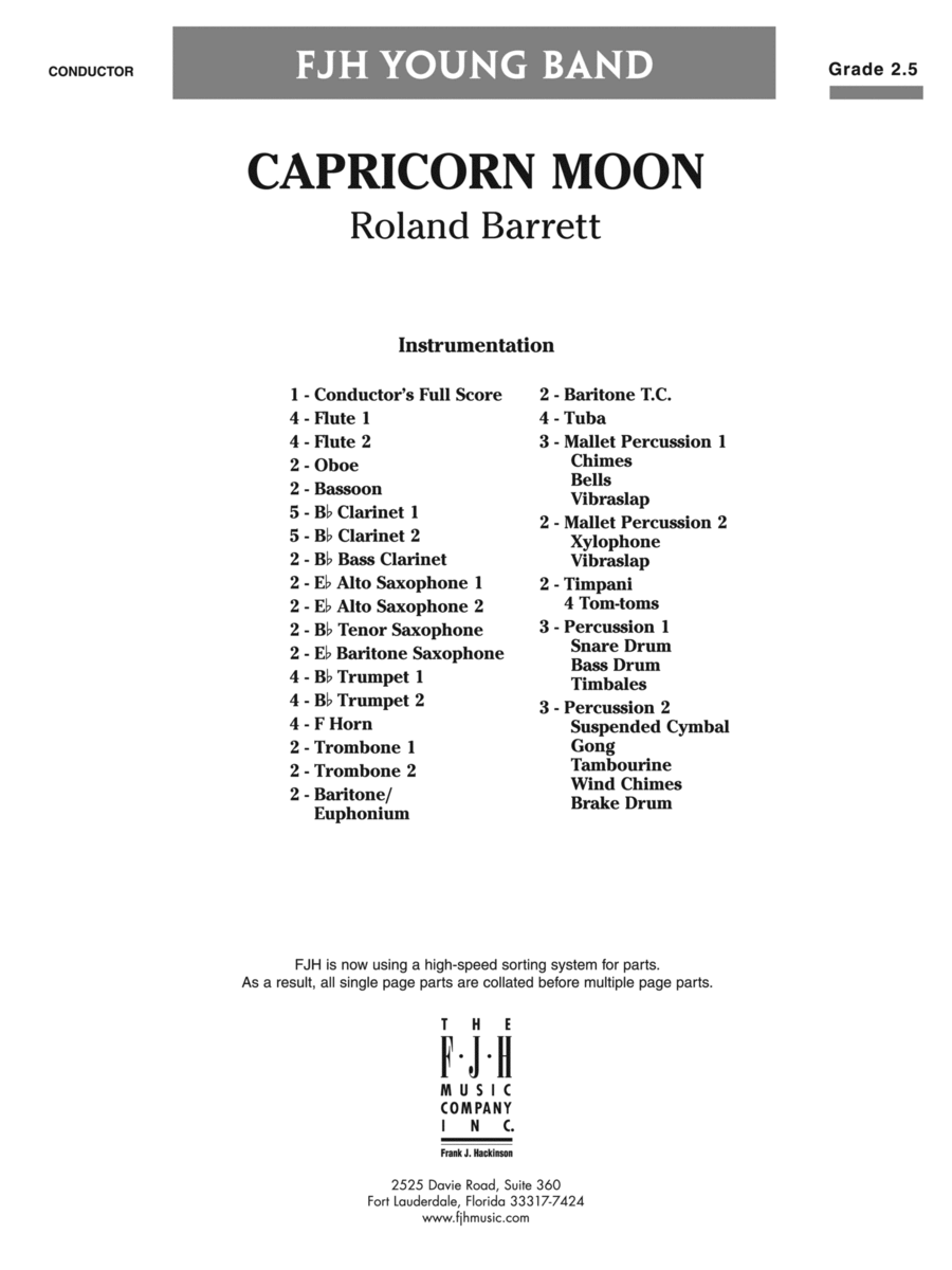 Capricorn Moon: Score Concert Band scores gallery preview page 1