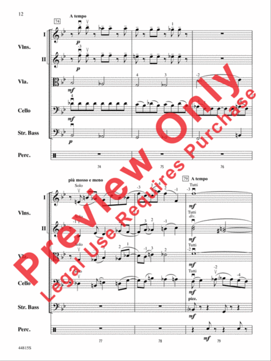 An American in Paris, Highlights from String Orchestra scores gallery preview page 13