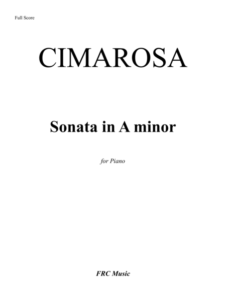 Cimarosa: Sonata No. 55 in A minor for Piano (as played by Víkingur Ólafsson) image number null