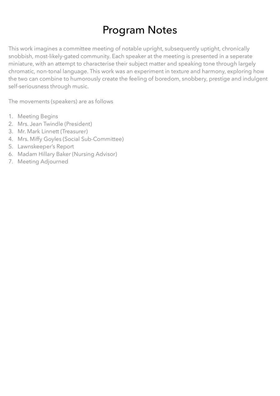 A Meeting of the Highly Distinguished Committee of Upright Citizens Woodwind Duet scores gallery preview page 3