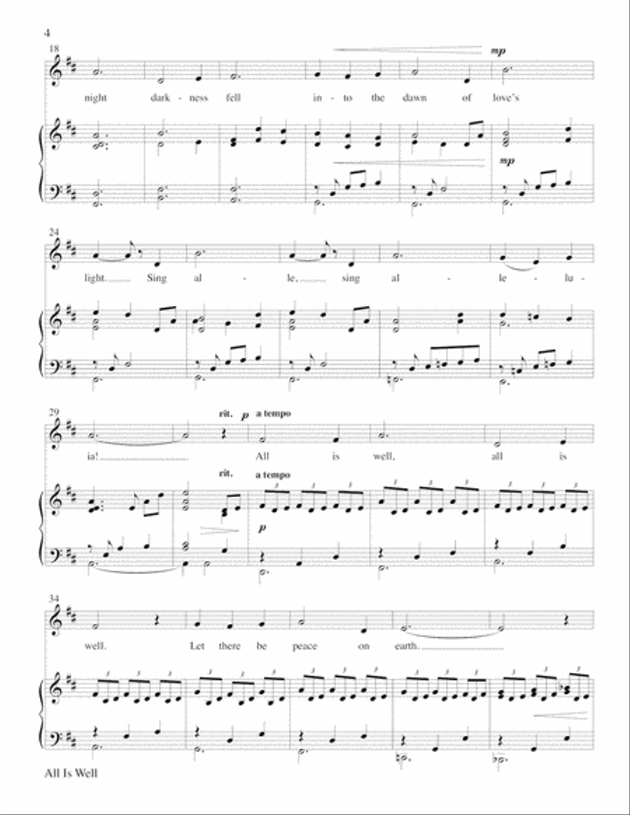 All Is Well Voice Solo scores gallery preview page 3