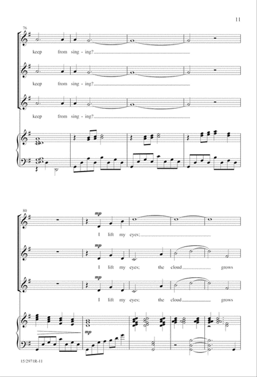 How Can I Keep From Singing? SSA scores gallery preview page 11