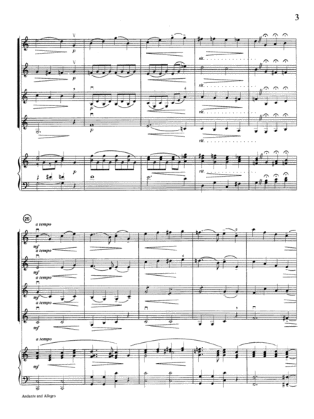 Highland/Etling Violin Quartet Series: Set 2: Score
