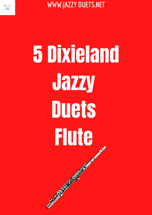 Book cover for Jazz flute duets - 5 dixieland jazzy duets for flute