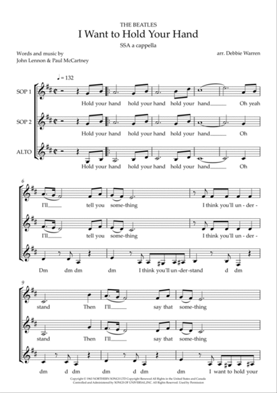 I Want To Hold Your Hand I Want To Hold Your Hand SSA scores gallery preview page 2