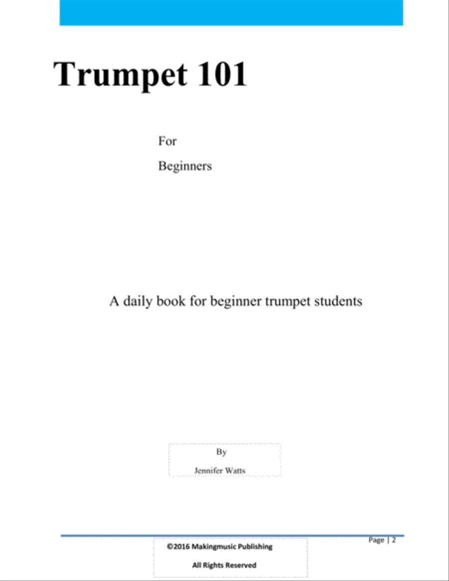 Trumpet 101 Trumpet Solo scores gallery preview page 2