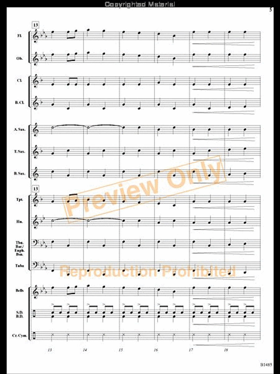 Union March Concert Band scores gallery preview page 4
