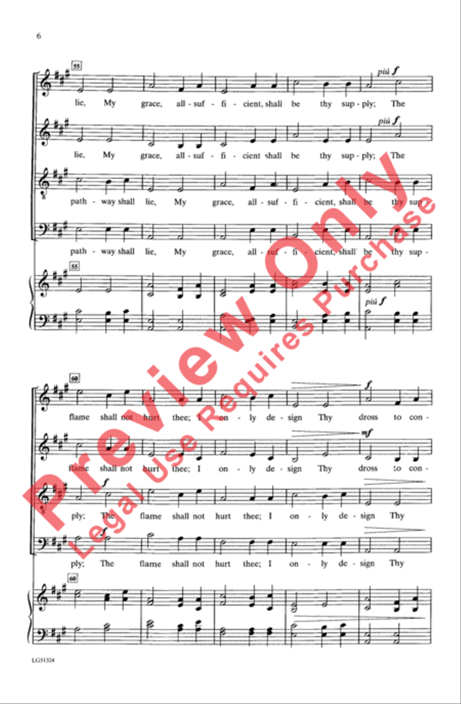 How Firm a Foundation 4-Part scores gallery preview page 6