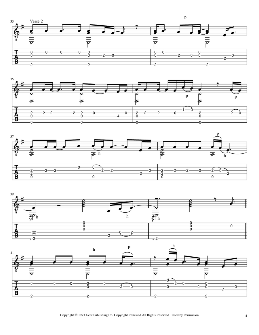 Turn The Page Turn The Page Guitar Solo scores gallery preview page 5
