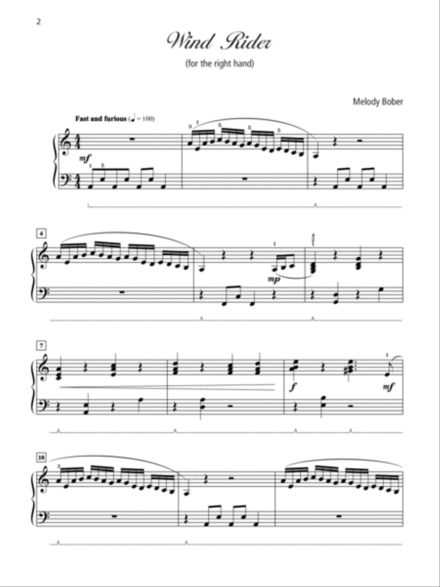 Grand One-Hand Solos for Piano, Book 6: 8 Late Intermediate Pieces for Right or Left Hand Alone Piano Method scores gallery preview page 2